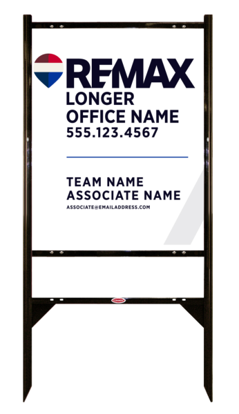 Reflective Angle Iron Frame and Associate Name, Team Name Sign Unit,  30h x 24w, .040 Aluminum